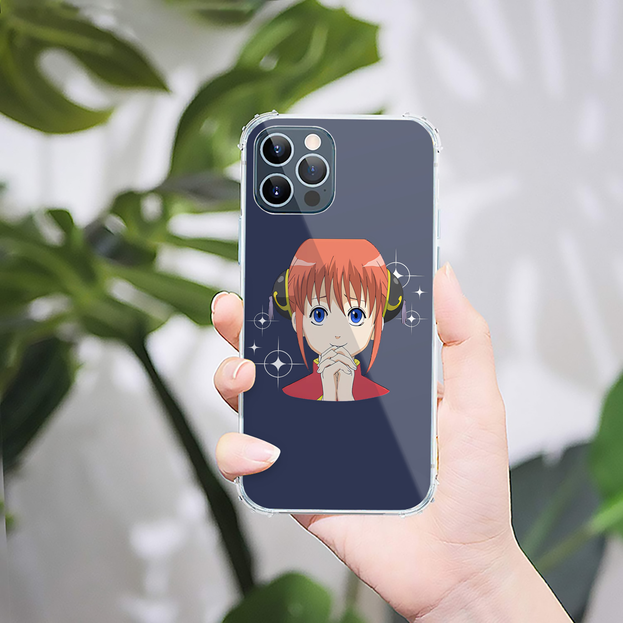 （画像用） ぎんたま 坂田銀時（さかたぎんとき） 神楽 志村新八（しむら しんぱち） GINTAMA Sakata Gintoki Kagura Shimura Shinpachi 【iPhone 12シリーズ対応】透明スマホケース（クリアソフトケース）
